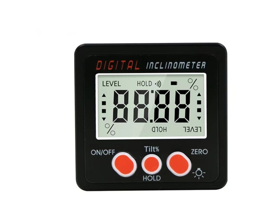 Inclinômetro Digital, Transferidor, Nível De 4 Polegadas A 90°, Medidor De Ângulo, Retroiluminação, Medidor De Ângulo Fase, Base Magnética