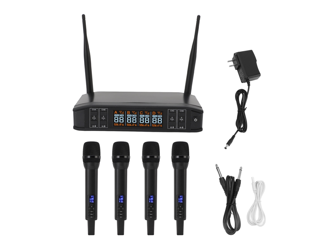 Sistema de Microfone Recarregável 4 Canais LAXISCREED