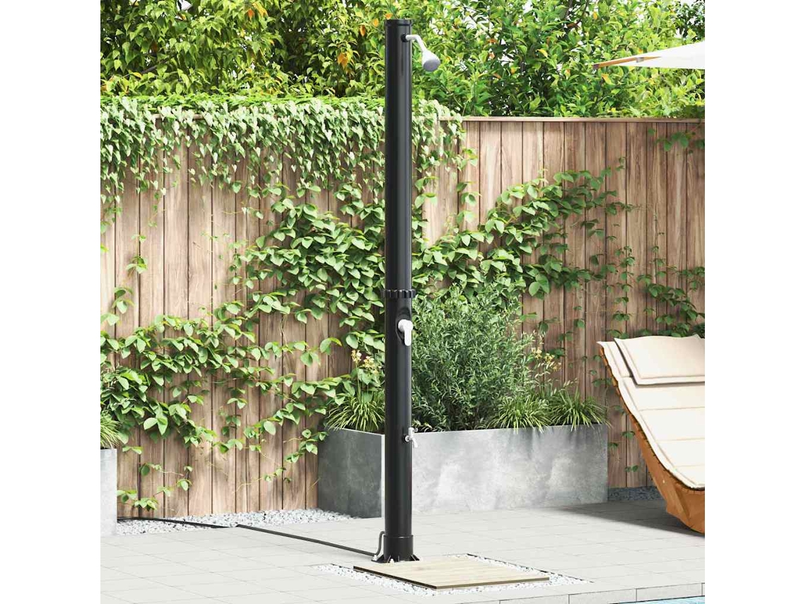 Vidaxl Chuveiro Solar Ao Ar Livre 20 L Pvc E Alumínio Preto