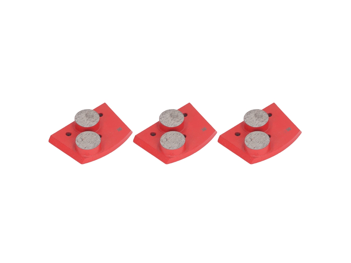 3 Blocos De Esmerilado Diamante 2 Segmentos 30 Grit Vermelho Para Polir Pisos De Cimento E Concreto
