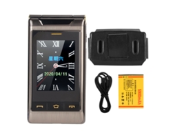 Aetheria celular Flip para Idosos com Botões Grandes Tela Dupla Hd Bateria 5900mah Dual Sim 2g