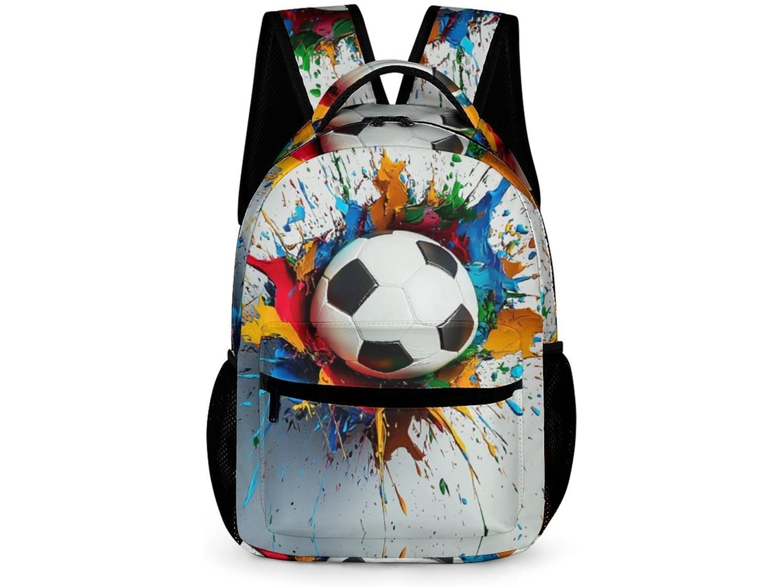 Mochila Escolar Colorida Futebol Americano Em 3d Para Alunos Do Ensino Fundamental (1º E 2º Ano) De Meninos