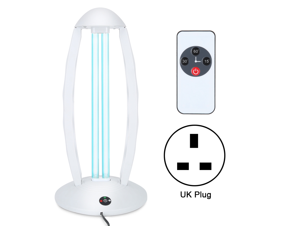 Lâmpada De Mesa Desinfetante Uv Laxiscreed Com Ozônio E Controle Remoto Para Esterilização Doméstica