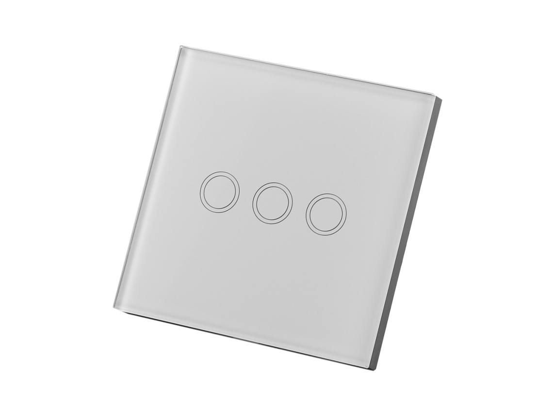 Interruptor tátil para casa inteligente (com painel de vidro temperado e controle remoto)