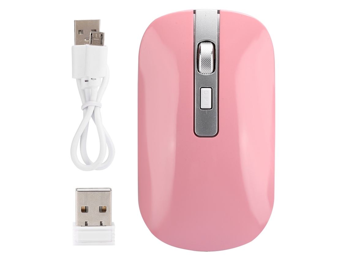 Aetheria rato Sem Fio 2.4g Ergonomico 1600 Dpi Usb Carregavel Acessorio de Computador Rosa