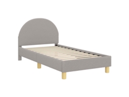 Cama De Solteiro | Camas Para Quarto | Estrutura De Cama Infantil Com Cabeceira Cinzento-claro