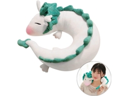 Travesseiro De Viagem De Pescoço De Dragão Branco Fofo De Anime, Dragão De Pelúcia Slowmoose