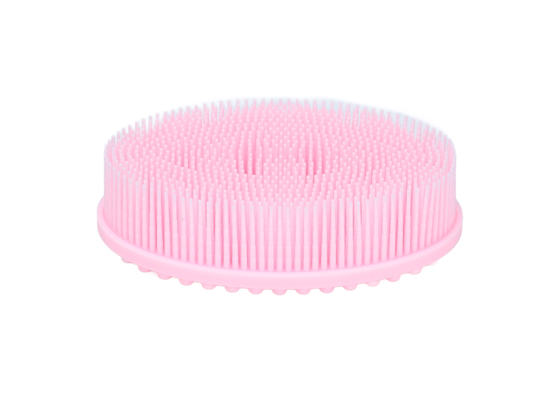 Mali escova de Banho para Bebê Silicone Macia com Massagem Limpeza Eficaz Rosa