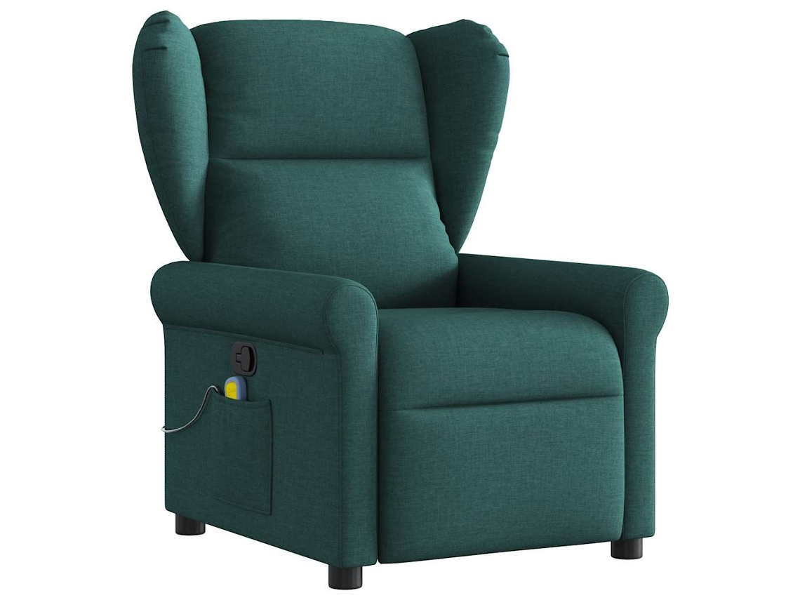 Massage Recliner Chair, Massage Recliner Chairs Vidaxl Verde Tecido