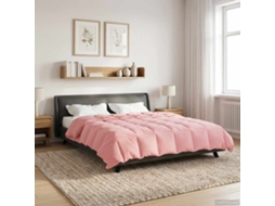 Vidaxl Duvet De Ano Inteiro 220 X 260 Cm 4 Estações Rosa Respirável