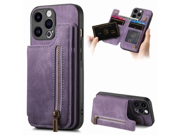 Capa Para Iphone 15 Pro Max Pele Sintética Roxo