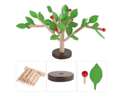Conjunto De Bloques De Madera Árbol Juguete De Rompecabezas Diy Montaje 3d (hoja Verde)