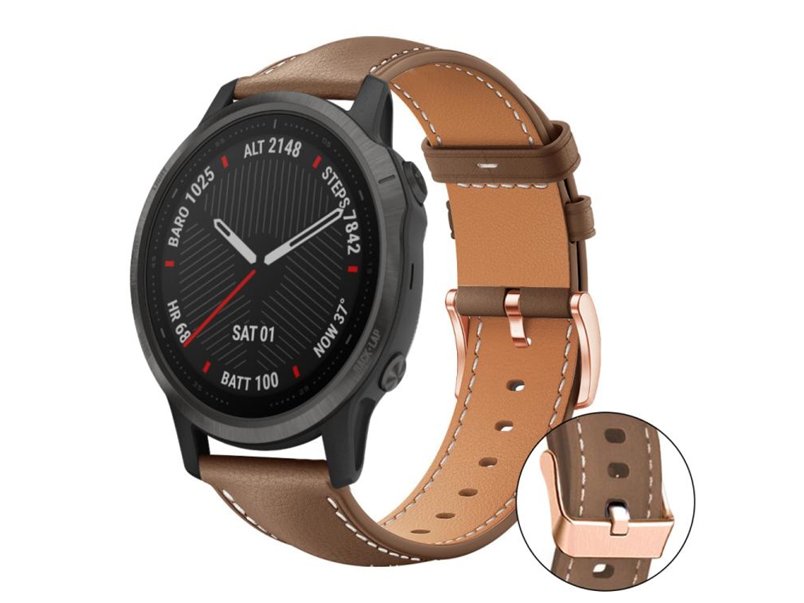 Bracelete para Garmin Fenix 8 / 7s / 6s / 5s de couro vegano com estampa de tubarão XIAOMOYU (20mm)