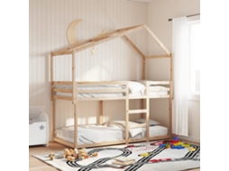 Telhado De Cama Infantil 213x95,5x144,5 Cm Madeira Pinho Maciça
