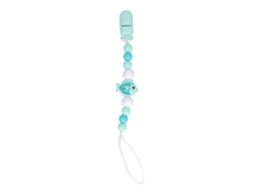 Mali suporte de Chupeta Silicone Grau Alimentar Flexível Universal para Bebês Menino Menina Azul Lagoa