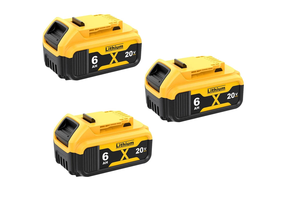 Bateria, Capacidade De 6000mah, Compatível Com Várias Ferramentas Elétricas, 3pcs 6000mah
