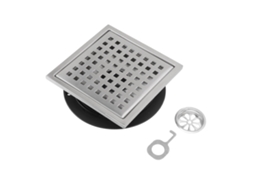 Ralo De Piso Quadrado Resistente À Ferrugem Em Aço Inoxidável Com Tampa Removível Para Banheiro, Cozinha E Varanda - 4 Pol SUNNY SPACES