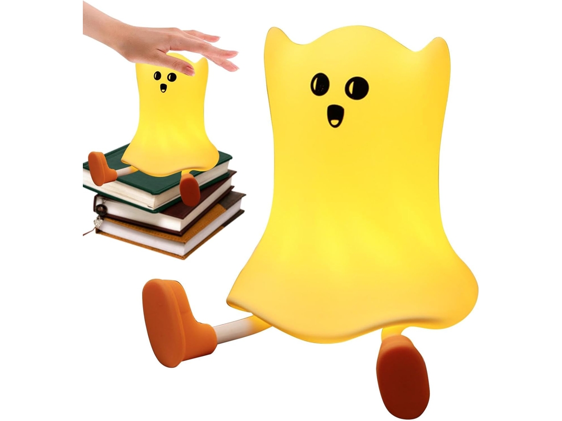 Luminária Fantasma Luz Noturna De Silicone, Mesa
