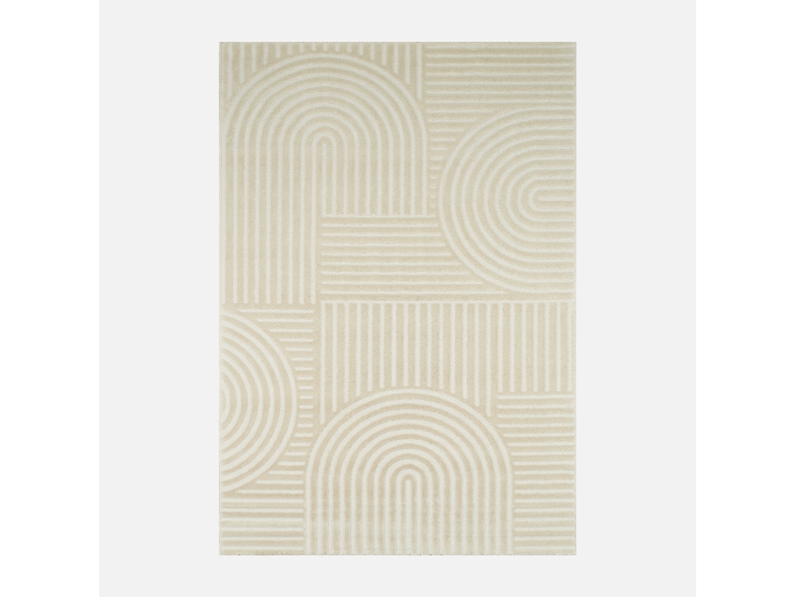 Tapete SWEEEK Interno Padrão Gráfico Polipropileno Bege (1x120x160)