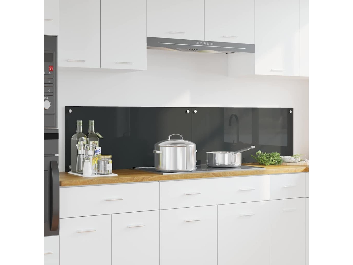 Vidaxl Painel De Cozinha 2 Unid. Cinza Escuro 90 X 40 Cm