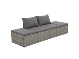 Maison Exclusive - Espreguiçadeira De Jardim 195x60 Cm Vime Pe Cinzento