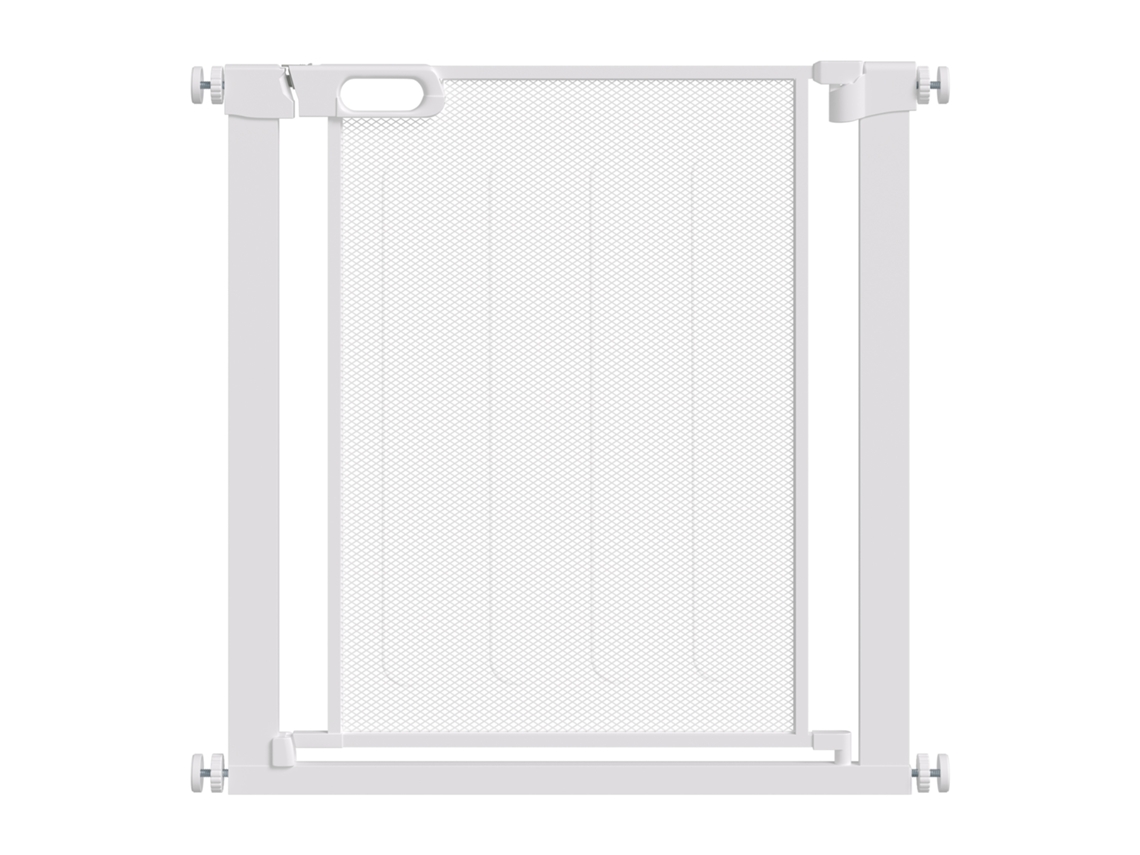 Portão Ajustável Com Fechamento Automático, Em Aço E Abs, 75-82x76 Cm, Branco