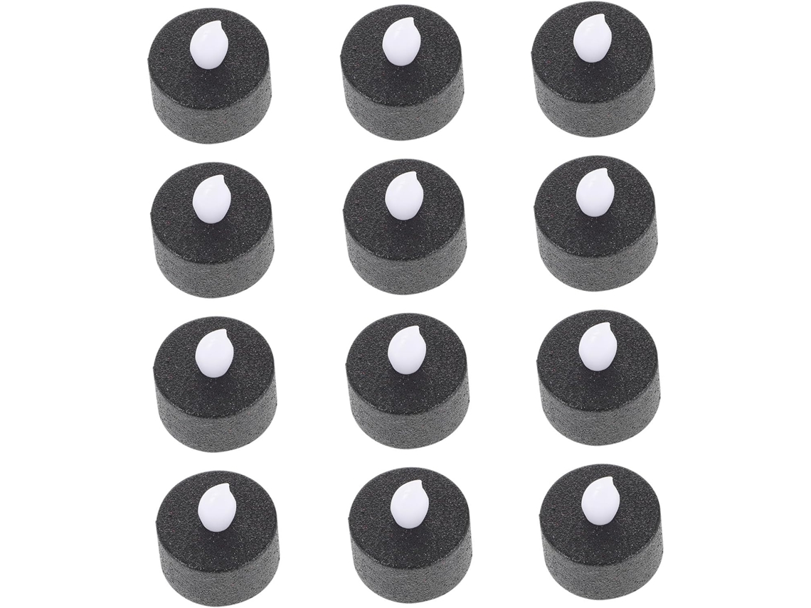 Conjunto De 12 Velas Decorativas De Led Sem Chama, Alimentadas Por Bateria.