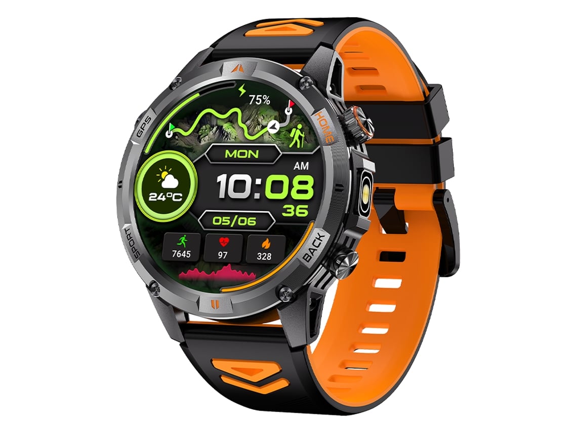 Relógio Inteligente Chronus Ips De 1,46 Polegadas Com Gps E Chamadas Bluetooth Preto