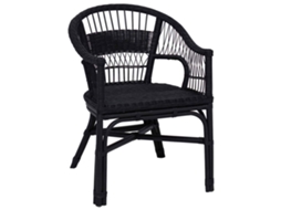 Conjunto 1 Cadeira Moderna Vidaxl Preto Vime (60 X 60 X 81 Cm)