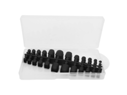 240pcs Unhas De Pé Falsas Adesivas De Capa Completa Diy Respiráveis Para Manicure Salão De Beleza Preto