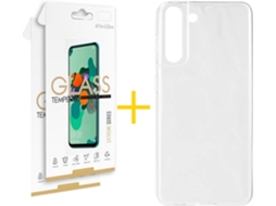 Kit Capa e 2 Películas Samsung Galaxy S21 + Plus SKYHE Liso (Transparente)
