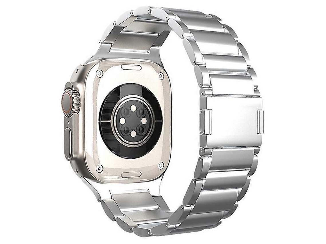 Compatível Com Apple Watch Series 9 8 7 41 Mm / Series 6 5 4 Se Se Se (2023) 40 Mm / Series 3 2 1 38 Mm Em Aço Titânio Magnético Facpoet (2022)