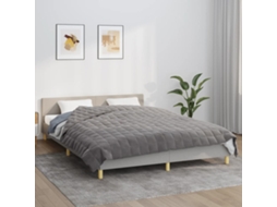 Vidaxl Manta Pesada 15 Kg 220x240 Cm Tecido Cinzento