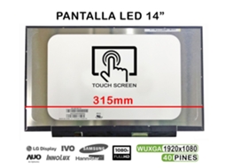Tela LCD de 14 polegadas com tela sensível ao toque LED NV140FHM-T01 para laptop, 40 pinos, IPS compatível