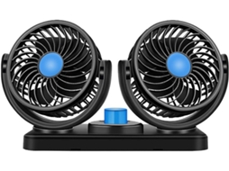 Ventilador Portátil De Painel Com Duas Cabeças – Para Carro E Escritório