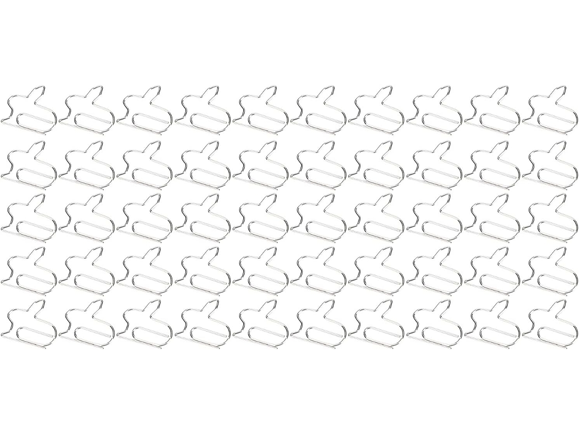 Clipes de papel em formato de animais, feitos de arame de ferro com revestimento antiferrugem, para organização de mesas.