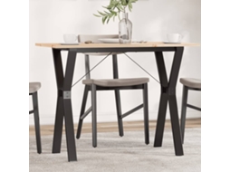 Vidaxl Mesa De Jantar Estrutura Em Y 100x50x75cm Pinho E Aço