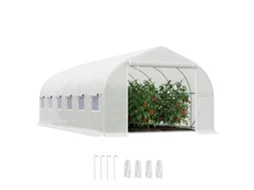 Estufa Tipo Túnel Metal Galvanizado E Pe Cor Branco 595x300x200 Cm Outsunny