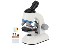 Microscópio Infantil 40x a 1200x com Cabeça Rotativa 360°, Brinquedo Educativo S/MARCA