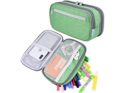 Estojo Grande para Lápis, com 3 Compartimentos Multifuncionais, Ideal para Canetas, Marcadores, Material de Escritório BRILVIBERA
