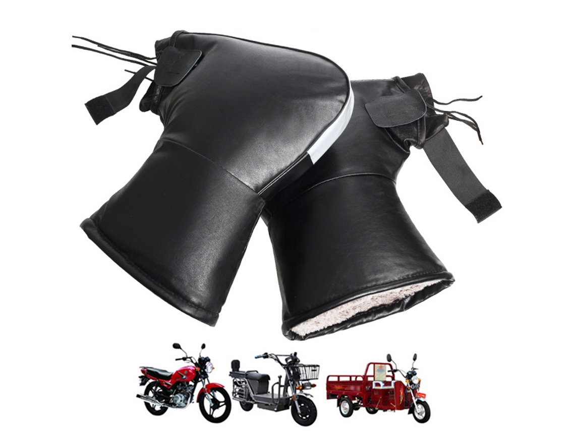 Luvas Moto Mali, com faixa refletiva, impermeáveis, aquecidas, pelúcia | S/MARCA