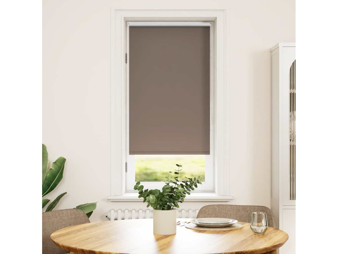 Vidaxl Cortina De Rolo Blackout, 44,4 X 100 Cm, Largura Do Tecido 40 Cm, Cor Café.