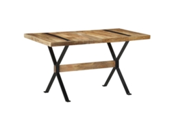Vidaxl Mesa De Jantar 140x70x76 Cm Madeira De Mangueira Áspera