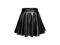 Minissaia feminina plissada metálica de cintura alta, modelo 2026, estilo esportivo e elegante, tamanhos P-GG.