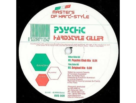 Vinil Hardstyle Killer Italian Masters Of Hardstyle