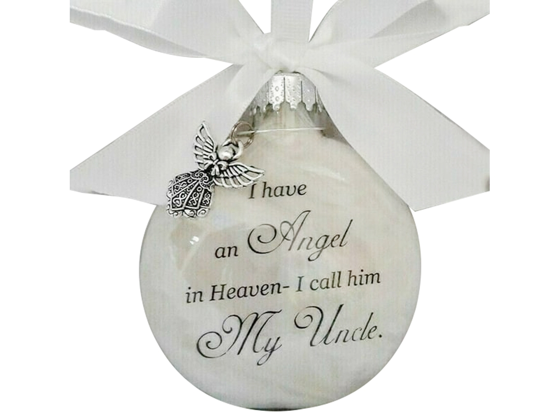 Laxiscreed Bola De Plástico Com Anjo De Plumas Para Homenagem E Decoração Memorial