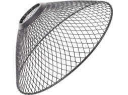Abajur Suspenso De Ferro Preto Fosco 19x9 Cm Com Gaiola Protetora Para Lâmpada
