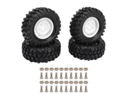 Mali 4 Pneus de Borracha para Carro Rc Off Road Veículo de Escalada Diâmetro 96mm Branco