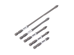 Conjunto De 5 Pontas Chave Fenda Em Aço S2 Antiderrapantes E Magnéticas Para Parafusadeira Impacto. -aquaforge