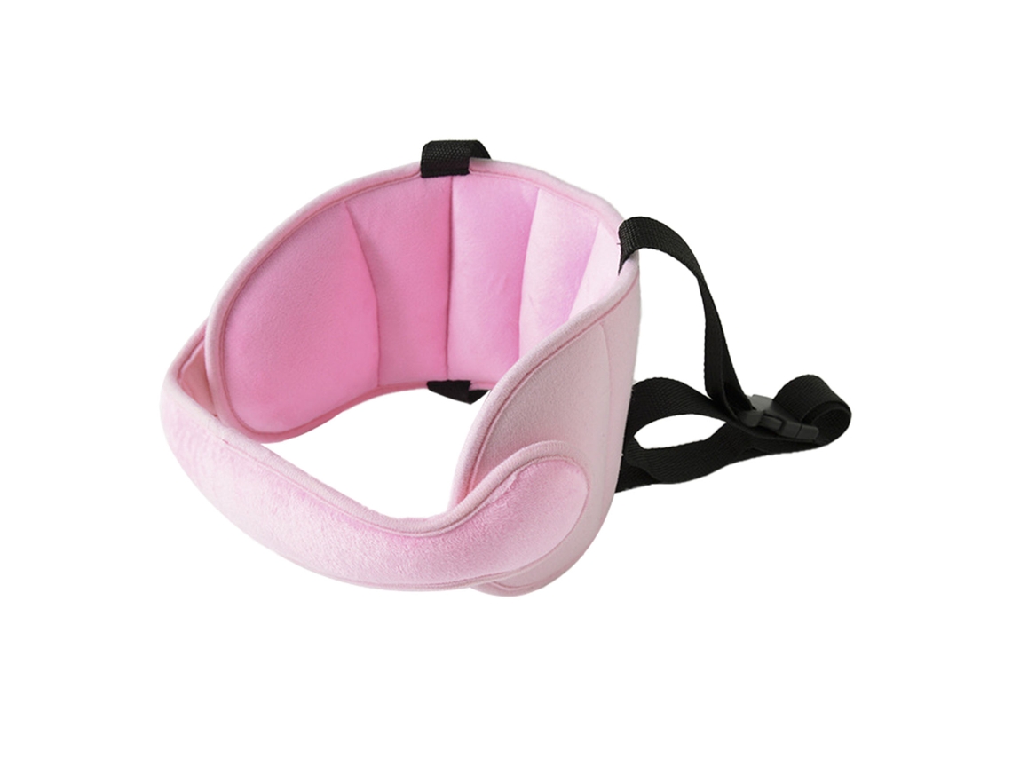 Primerox suporte de Cabeça para Assento de Carro para Bebês e Crianças com Faixa Ajustável Rosa